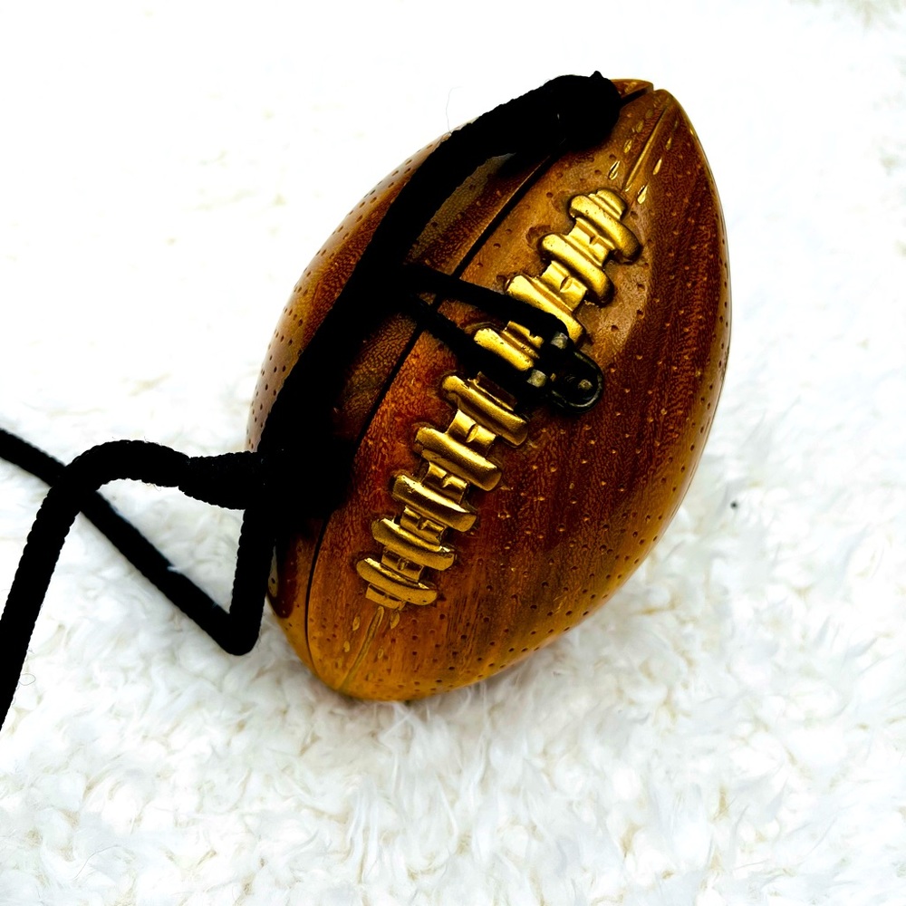 Timmy Woods minaudiere football NFL ball clutch crossbody/shoulder purse